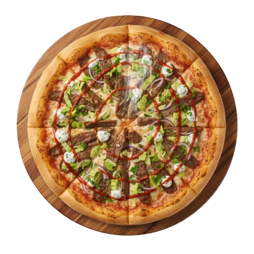 Kebab pizza
